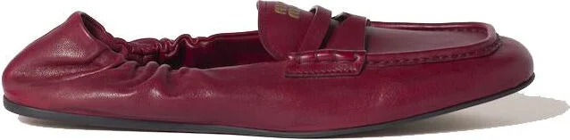 Miu Miu Embossed-Logo Loafers