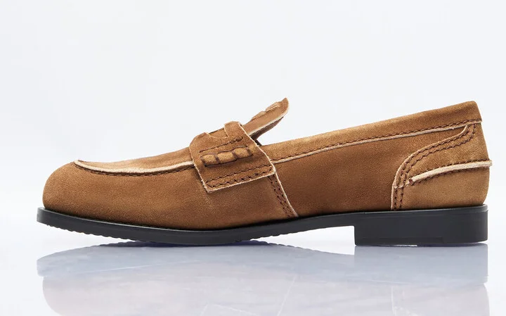 Miu Miu Faded Suede Loafers - Woman Loafers Brown Eu - 36 - Image 4