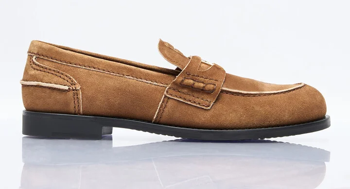 Miu Miu Faded Suede Loafers - Woman Loafers Brown Eu - 36