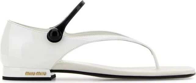 Miu Miu Flat Thong Sandals