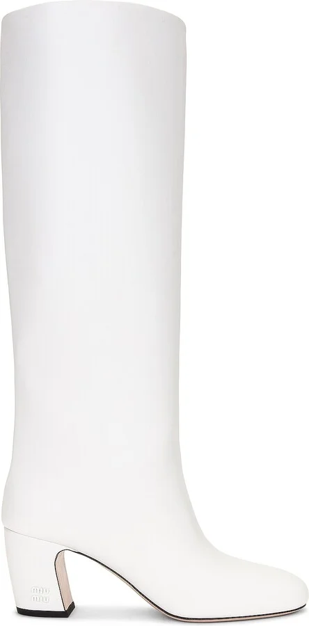 Miu Miu Heel Boot in White