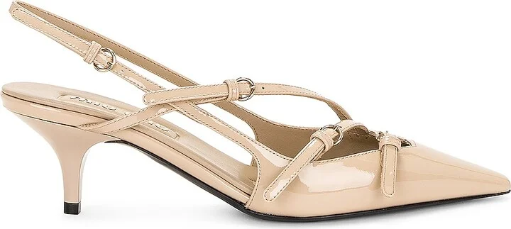 Miu Miu Heel Sandal in Tan