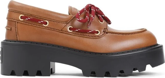 Miu Miu Heeled Lace-Up Loafers