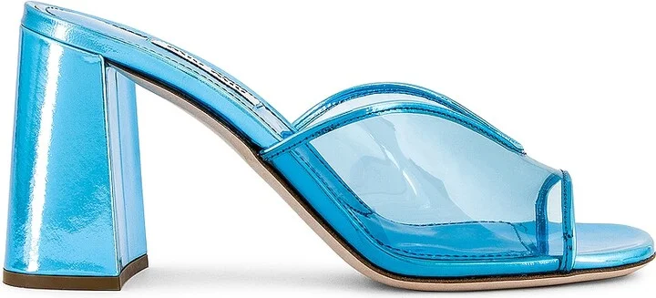 Miu Miu Heeled Mule in Blue