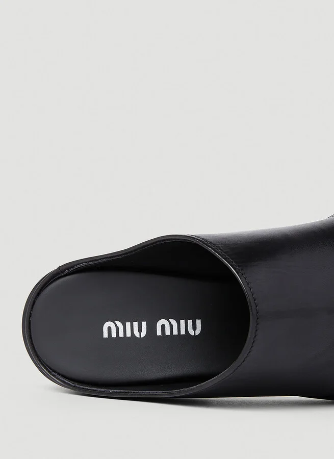 Miu Miu High Heel Mules - Woman Heels Black Eu - 36 - Image 6