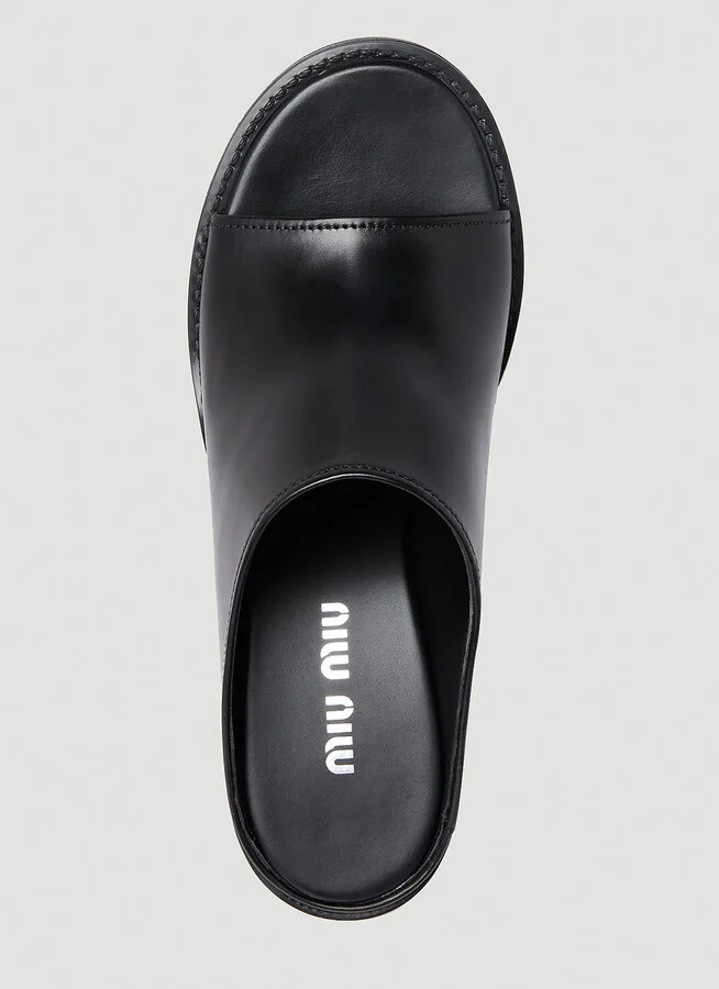 Miu Miu High Heel Mules - Woman Heels Black Eu - 36 - Image 7