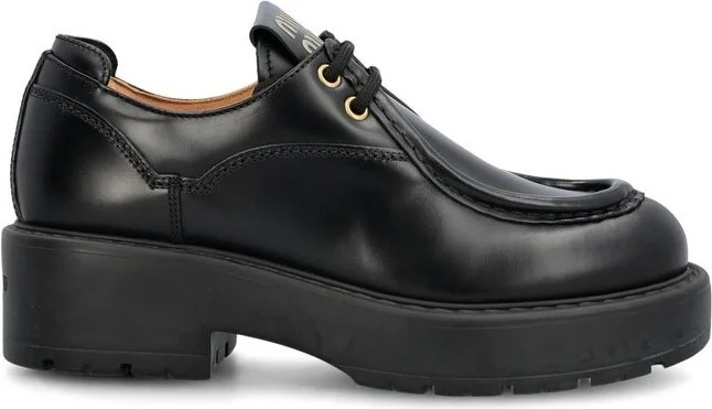 Miu Miu Lace-Up Flat Shoes