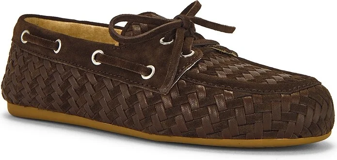 Miu Miu Leather Moccasin in Brown - Image 2
