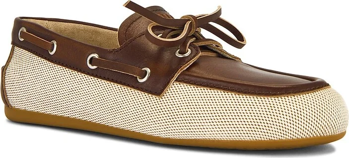 Miu Miu Leather Moccasin in Brown - Image 2