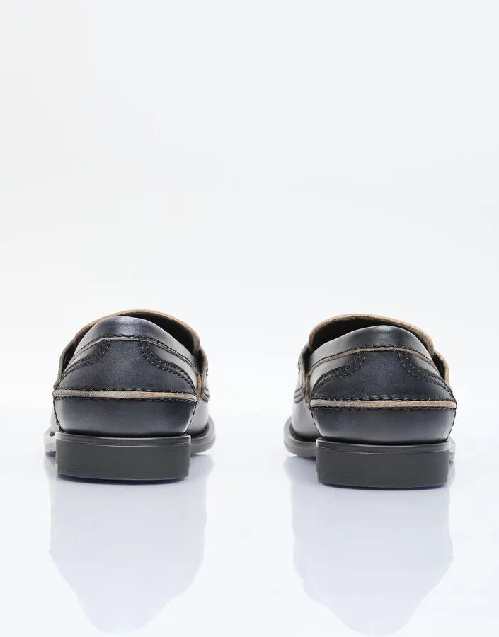 Miu Miu Leather Penny Loafers - Woman Loafers Black Eu - 39 - Image 6