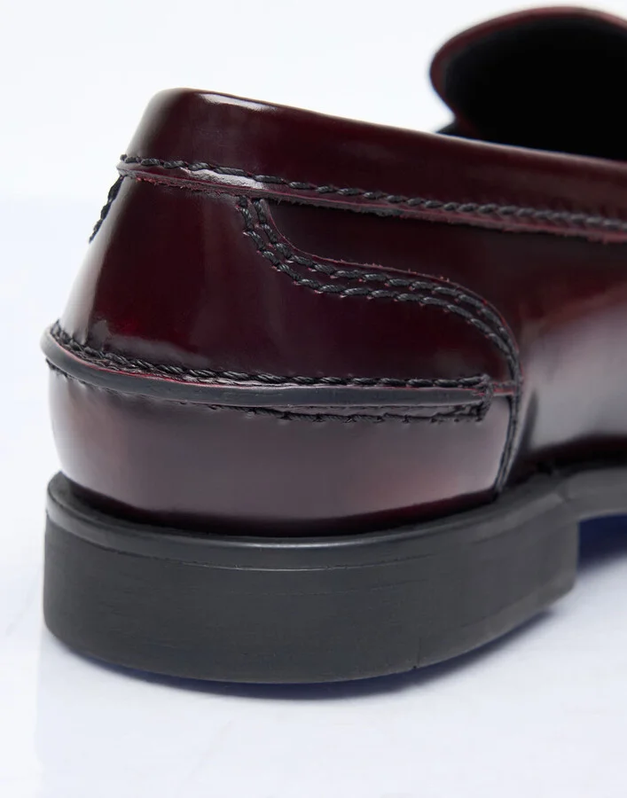Miu Miu Leather Penny Loafers - Woman Loafers Burgundy Eu - 37 - Image 5