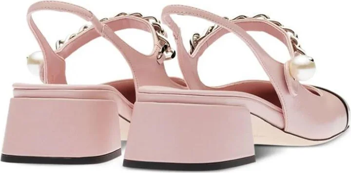 Miu Miu Leather Slingback Pumps - Image 4