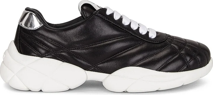 Miu Miu Leather Sneakers in Black