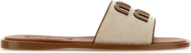Miu Miu Logo-Detailed Slip-On Sandals