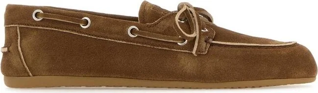 Miu Miu Logo Embossed Loafers