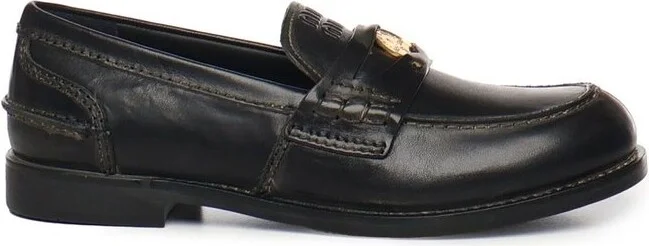 Miu Miu Logo-Embossed Loafers