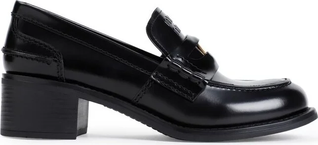 Miu Miu Logo-Embossed Penny Loafers