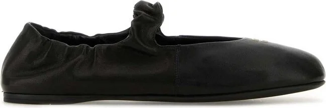 Miu Miu Logo-Embroidered Ballet Flats
