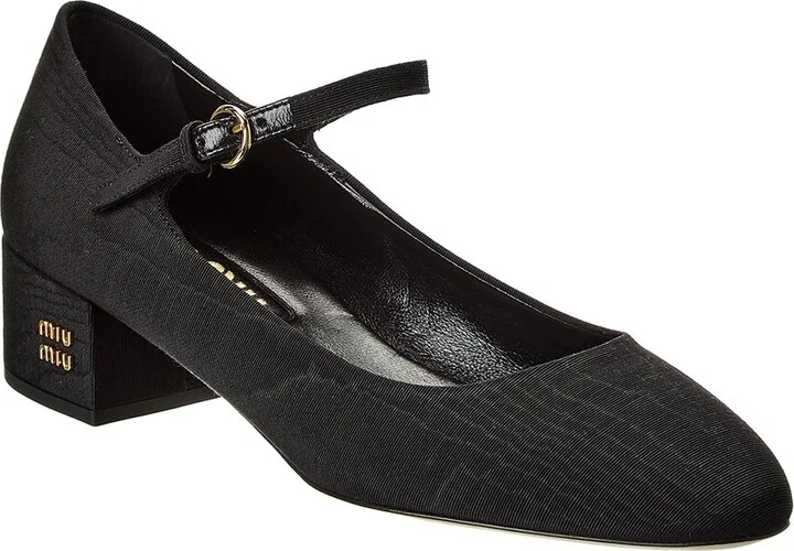 Miu Miu Logo Grosgrain Pump