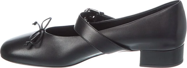 Miu Miu Logo Leather Flat - Image 2