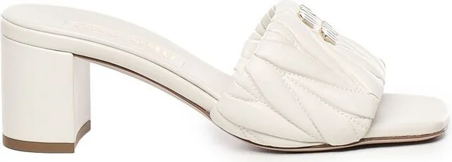 Miu Miu Logo-Lettering Slip-On Sandals