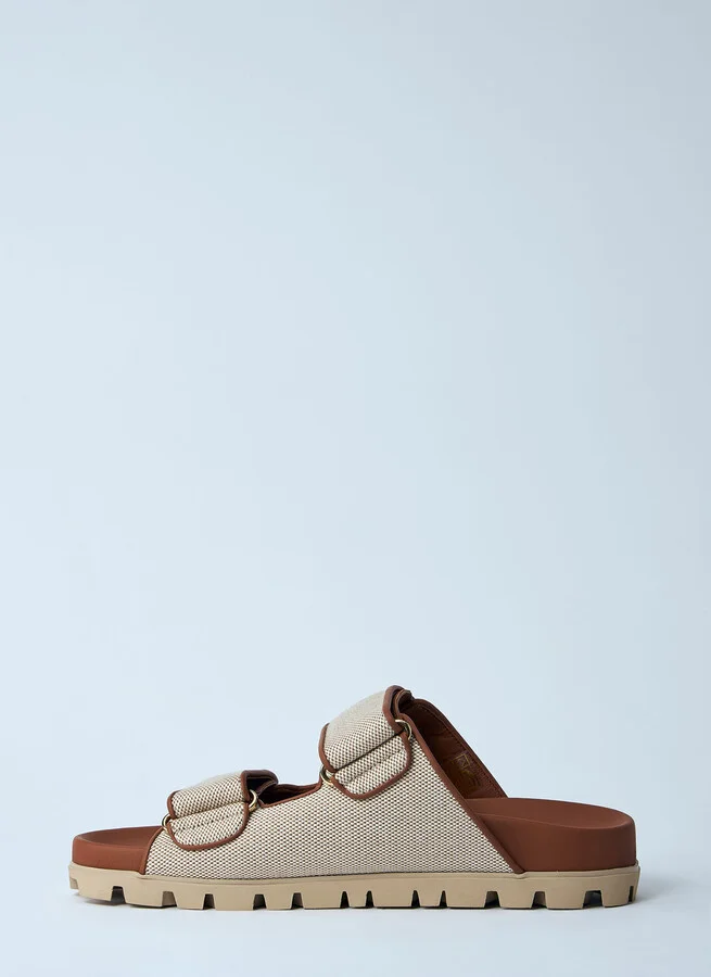 Miu Miu Logo Motif Slides - Woman Sandals Natural Eu - 38 - Image 4