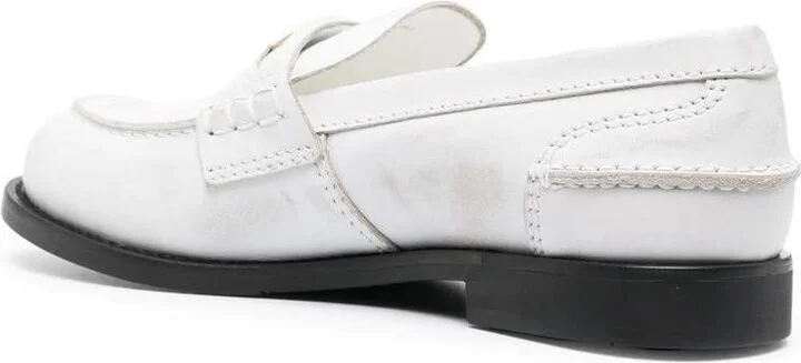 Miu Miu Logo-Plaque Leather Loafers - Image 3