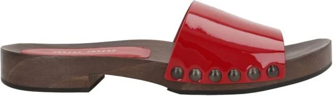 Miu Miu Logo-Printed Slides