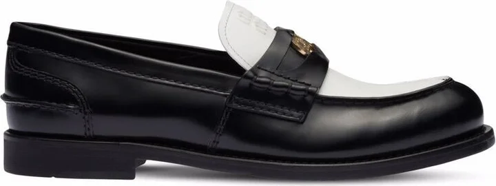Miu Miu Mocassini Spazzolato Bicolore