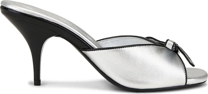 Miu Miu Mule Sandal in Metallic Silver