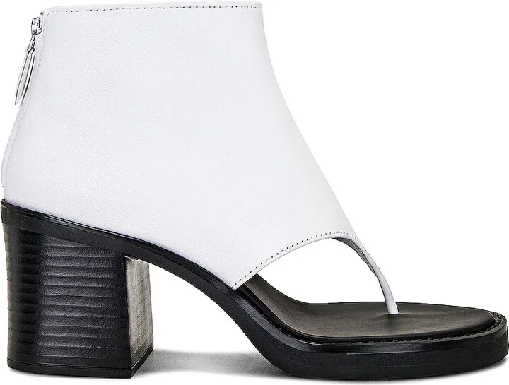 Miu Miu Open Toe Ankle Boot in White