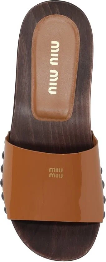 Miu Miu Patent Leather Clogs - Image 3