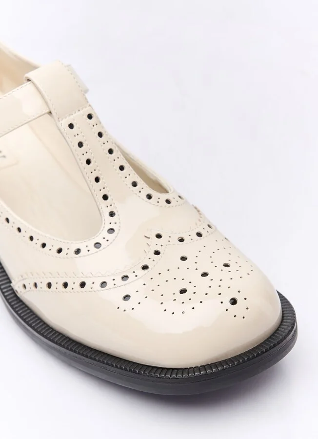 Miu Miu Patent Leather Mary Jane Shoes - Woman Flats Ivory Eu - 40 - Image 2