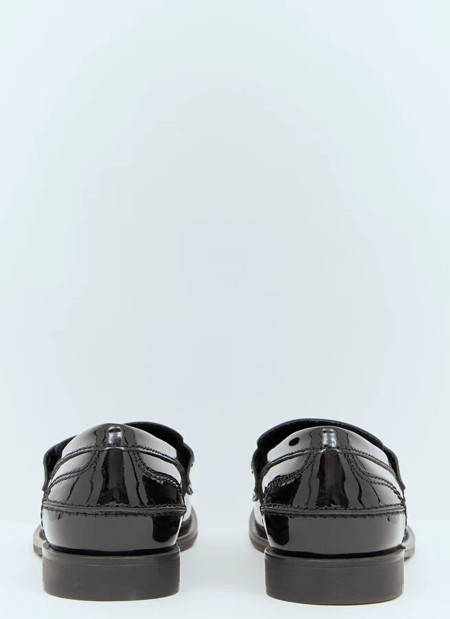 Miu Miu Patent Penny Loafers - Woman Loafers Black Eu - 39.5 - Image 6