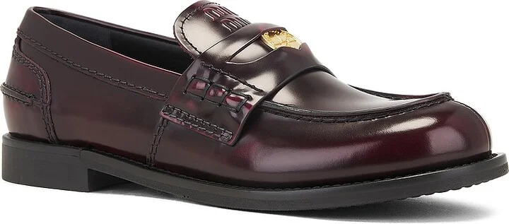 Miu Miu Penny Loafer in Burgundy - Image 2
