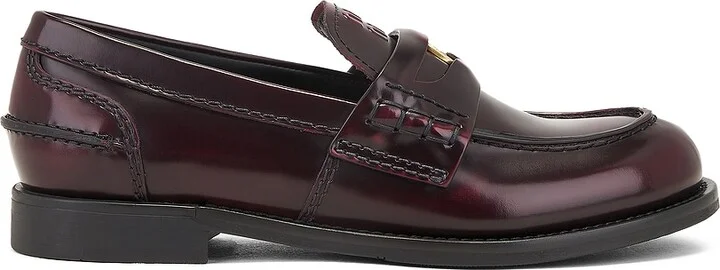 Miu Miu Penny Loafer in Burgundy