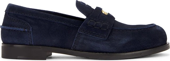 Miu Miu Penny Loafer in Navy