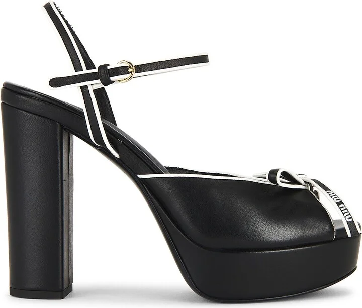 Miu Miu Platform Sandal in Black