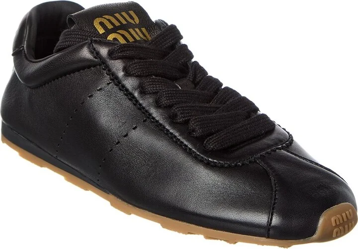 Miu Miu Plume Leather Sneaker