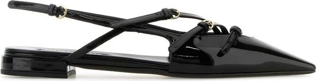 Miu Miu Pointed-Toe Slingback Ballerinas