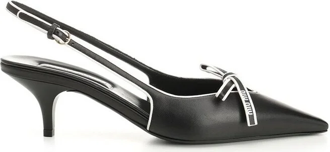 Miu Miu Pointed-Toe Slingback Pumps