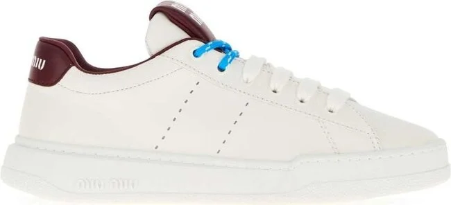 Miu Miu Round-Toe Lace-Up Sneakers