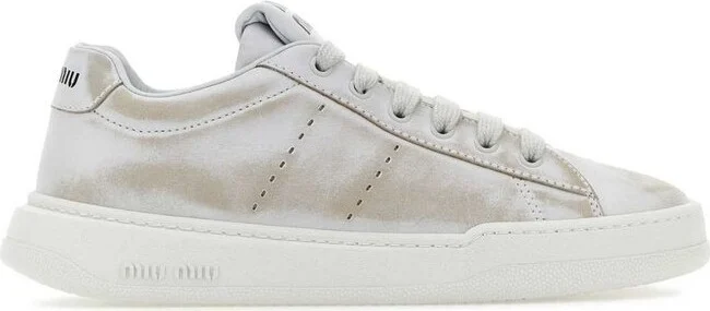 Miu Miu Round-Toe Lace-Up Sneakers
