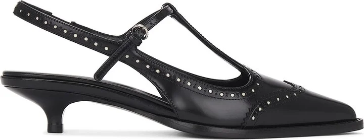 Miu Miu Sling Back Kitten Heel in Black