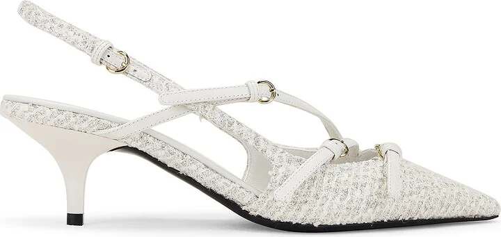 Miu Miu Slingback Kitten Heel in White