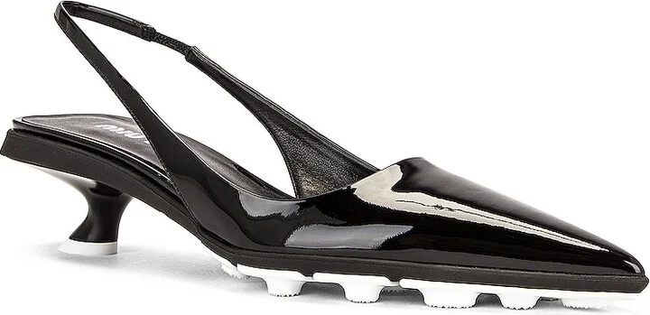 Miu Miu Slingback Kitten Heels in Black - Image 2
