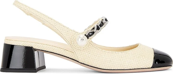 Miu Miu Slingback Pump in Beige