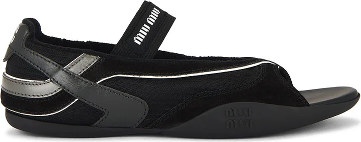 Miu Miu Sneaker Sandal in Black