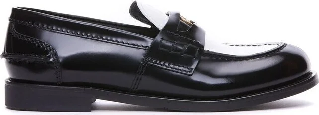 Miu Miu Two-Toned Slip-On Moccasins