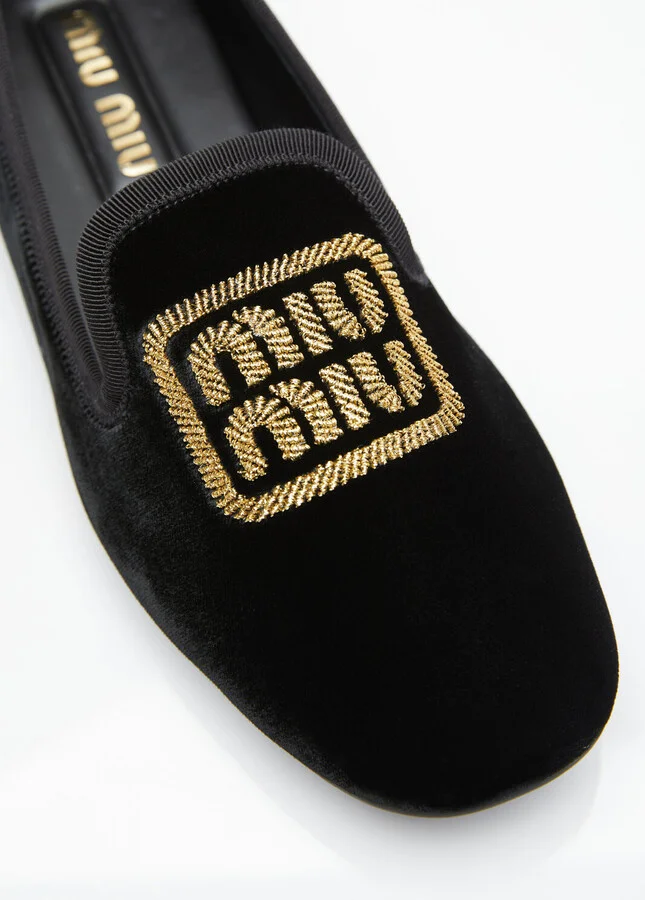 Miu Miu Velvet Slipper Loafers - Woman Flats Brown Eu - 40 - Image 2